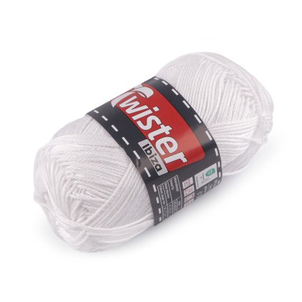 Bavlněná pletací příze Twister Ibiza 50 g (Varianta 1 (10) bílá, Balení 1 ks)