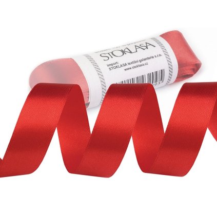 Atlasová stuha svazky po 5 m šíře 20 mm (Varianta 01 bílá, Balení 5 m)