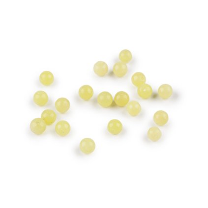 Jadeit citronový syntetický, minerální korálky Ø6 mm