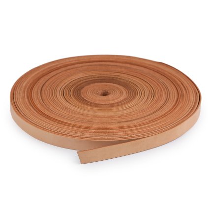 Kožený popruh / ucho na tašky šíře 15 mm metráž (Varianta 1 přírodní stř., Balení 1 m)