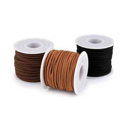 Řemínek imitace kůže šíře 2 mm (Varianta 1 hnědá, Balení 20 m)