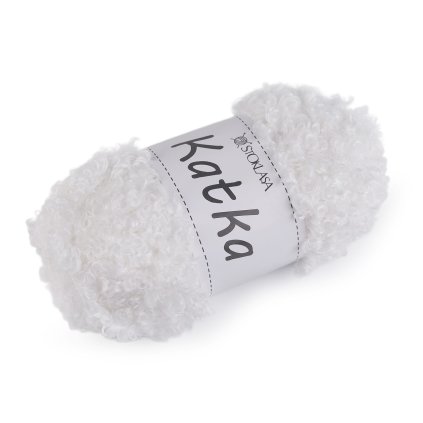 Příze pletací kudrnatá Katka 100 g (Varianta 1 bílá, Balení 1 ks)