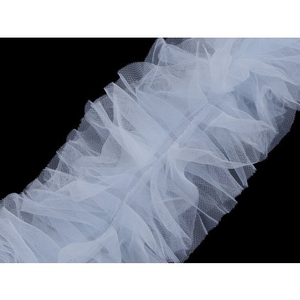 Našívací / všívací tylový volánek k výrobě Tutu sukní šíře 11 cm (Varianta 1 bílá, Balení 1 m)