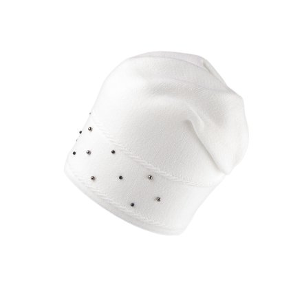 Dámská / dívčí zimní čepice s perlami Lamblook (Varianta 1 bílá, Balení 1 ks)