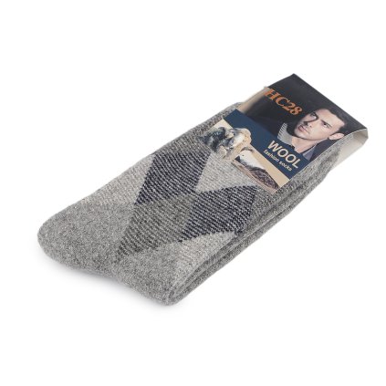 Pánské ponožky vlněné zimní (Varianta 3 šedá, Balení 1 pár)