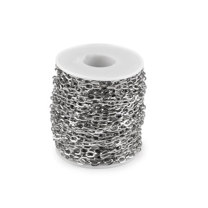 Řetízek z nerezové oceli 4 a 6 mm metráž (Varianta 1 (4 mm) platina, Balení 1 m)