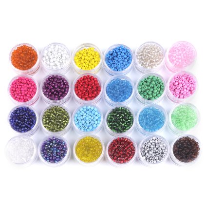 Skleněný rokajl mix v dóze 8-12 g Ø4 mm