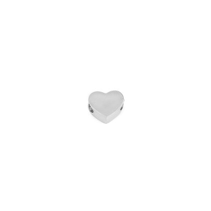 Přívěsek / mezidíl / korálek z nerezové oceli srdce (Varianta 1 (5x6,5 mm) platina, Balení 1 ks)