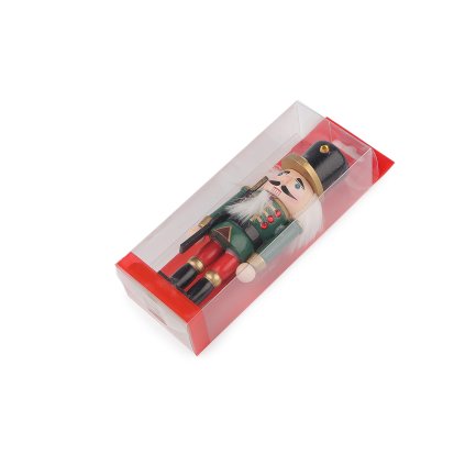 Vánoční dřevěný vojáček / louskáček (Varianta zelená, Balení 1 ks)