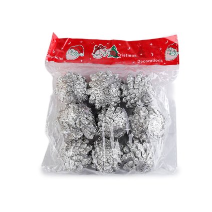 Vánoční šišky metalické k zavěšení