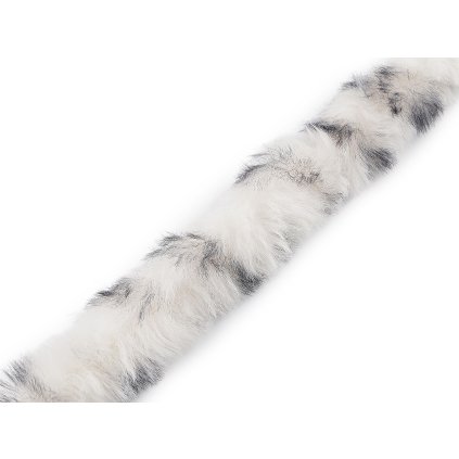 Všívací oděvní / dekorační kožešina kulatá zvířecí vzor šíře 4 cm (Varianta 1 Off White, Balení 1 m)