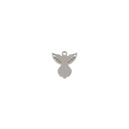 Přívěsek z nerezové oceli anděl 11x12 mm (Varianta 1 platina, Balení 1 ks)