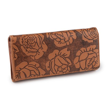 Dámská peněženka s květy 9x18,5 cm (Varianta 3 zelená tmavá, Balení 1 ks)