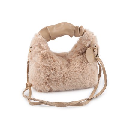 Kožešinová kabelka 24x21 cm (Varianta 1 bílá, Balení 1 ks)