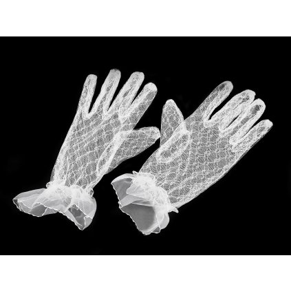 Společenské rukavice krajkové (Varianta 2 černá, Balení 1 pár)