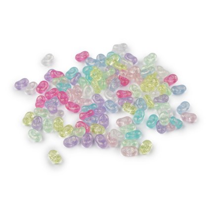 Plastové korálky peanut mix 4x6 mm (Varianta 1 multikolor transparent, Balení 10 g)