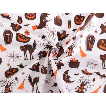 Bavlněná látka / plátno Halloween
