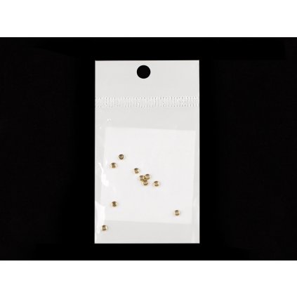 Zamačkávací rokajl kulatý z nerezové oceli Ø2,5 mm (Varianta 1 platina, Balení 1 sáček)