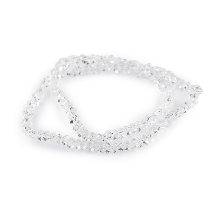 Skleněné broušené korálky triangl 3 mm na drátku (Varianta 1 transparent, Balení 1 sáček)