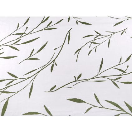 Bavlněná látka / plátno listy (Varianta 2 modrá tmavá, Balení 1 m)