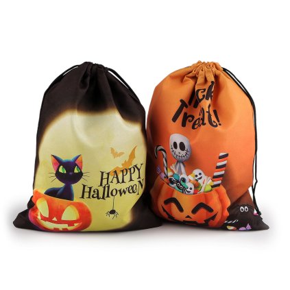 Dárkový pytlík Halloween 17x23 cm (Varianta 2 černá, Balení 10 ks)