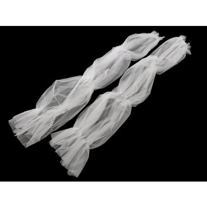 Elegantní tylové rukávy délka 70 cm (Varianta 2 růžová sv., Balení 1 pár)