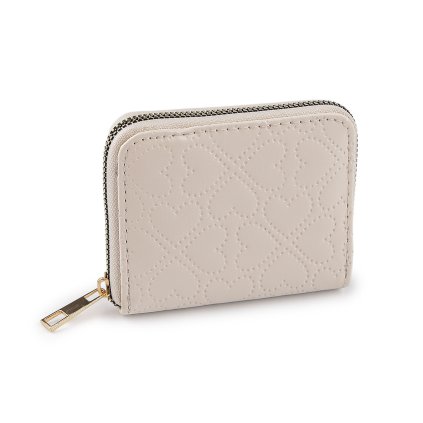 Dámská / dívčí peněženka srdce 9x11 cm (Varianta 1 krémová nejsvět., Balení 1 ks)