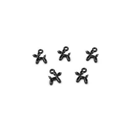 Kovový přívěsek mini pejsek 8x10 mm (Varianta 1 bílá, Balení 5 ks)