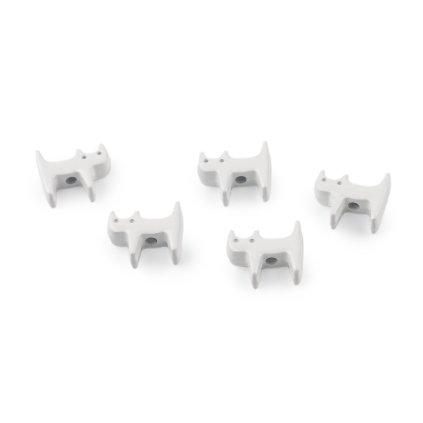 Kovový přívěsek kočka 10x22 mm (Varianta 1 bílá, Balení 5 ks)