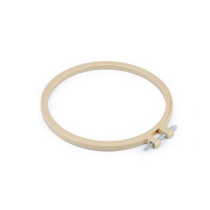 Vyšívací kruh plastový Ø12 cm (Varianta béžová světlá, Balení 10 ks)