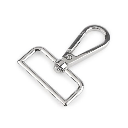 Karabina kovová otočná, průvlek 38 mm (Varianta 1 nikl, Balení 1 ks)