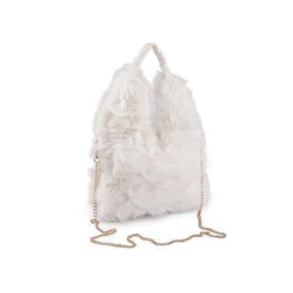 Kožešinová kabelka (Varianta 1 krémová nejsvět., Balení 1 ks)