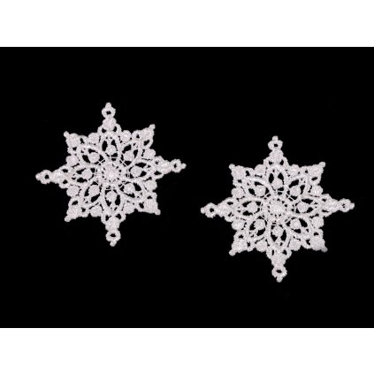 Krajková aplikace / nášivka vločka