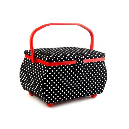 Kazeta / košík na šití čalouněný (Varianta 8 modrošedá tm., Balení 1 ks)