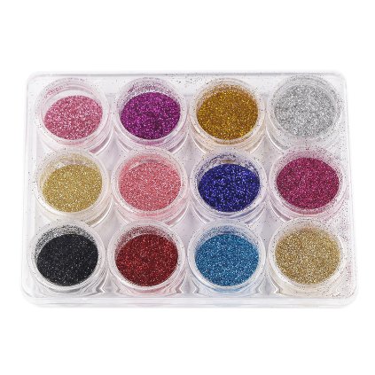Sada glitrů / třpytek v dózičkách 12 ks