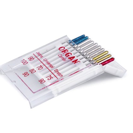 Strojové jehly sdružené Jeans 90;100, Universal 70;80;90, Stretch 75;90 Organ