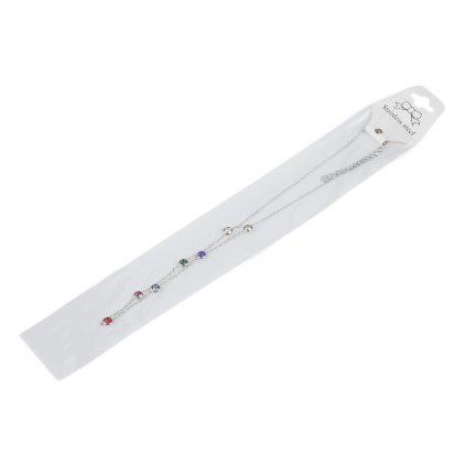 Náhrdelník z nerezove oceli s broušenými kamínky