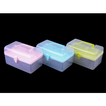 Plastový box / kufřík (Varianta 4 tyrkys sv., Balení 1 ks)