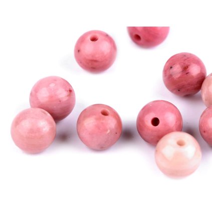 Rodonit, minerální korálky Ø6 mm
