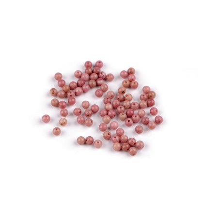 Rodonit, minerální korálky Ø4 mm (Varianta růžová, Balení 82 ks)