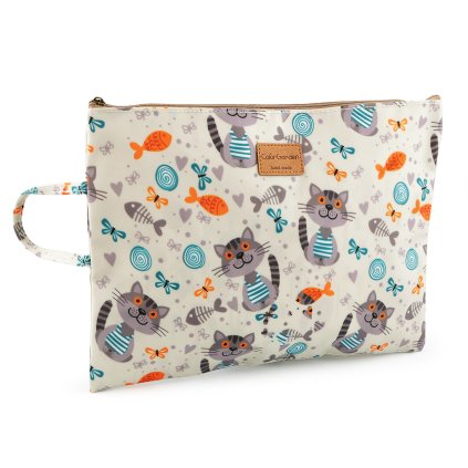 Pouzdro voděodolné se zipem hand made 33x24,5 cm (Varianta 1 šedokrémová, Balení 1 ks)