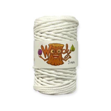 Woody 3 mm - Sněhově bílá