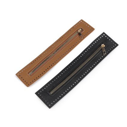 Zip na kabelky, tašky, pouzdra 6x27 cm (Varianta 1 hnědá koňak, Balení 1 ks)