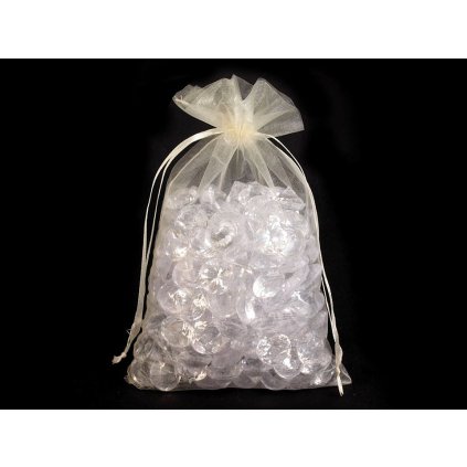 Dárkový pytlík 14x21 cm organza (Varianta 1 bílá, Balení 10 ks)