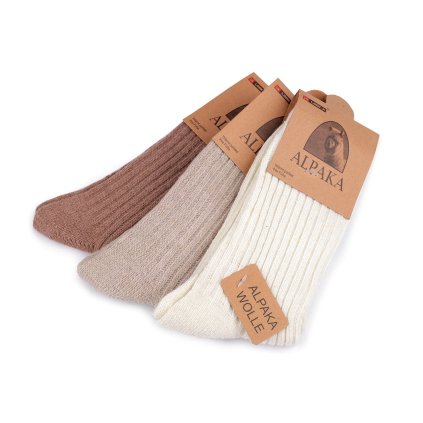 Dámské ponožky thermo Alpaka (Varianta 17 (vel. 35-38) mix náhodných barev světlý, Balení 3 pár)