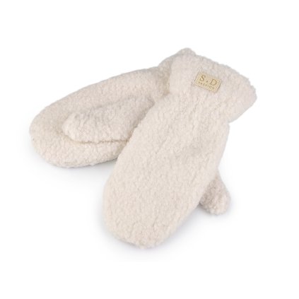 Dámské zimní rukavice palčáky (Varianta 1 (vel. S/M) krémová nejsvět., Balení 1 pár)