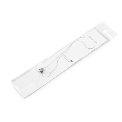 Náhrdelník z nerezové oceli srdce (Varianta 1 stříbrná, Balení 1 ks)