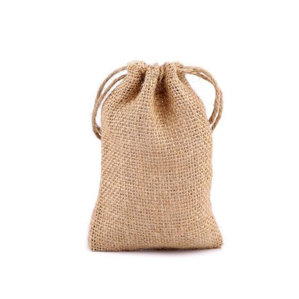 Dárkový pytlík 9x14 cm jutový (Varianta režná přírodní, Balení 10 ks)