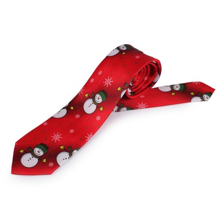 Saténová vánoční kravata (Varianta 2 zelená, Balení 1 ks)