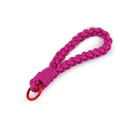 Splétaný přívěsek / klíčenka s karabinou (Varianta 1 pink, Balení 1 ks)